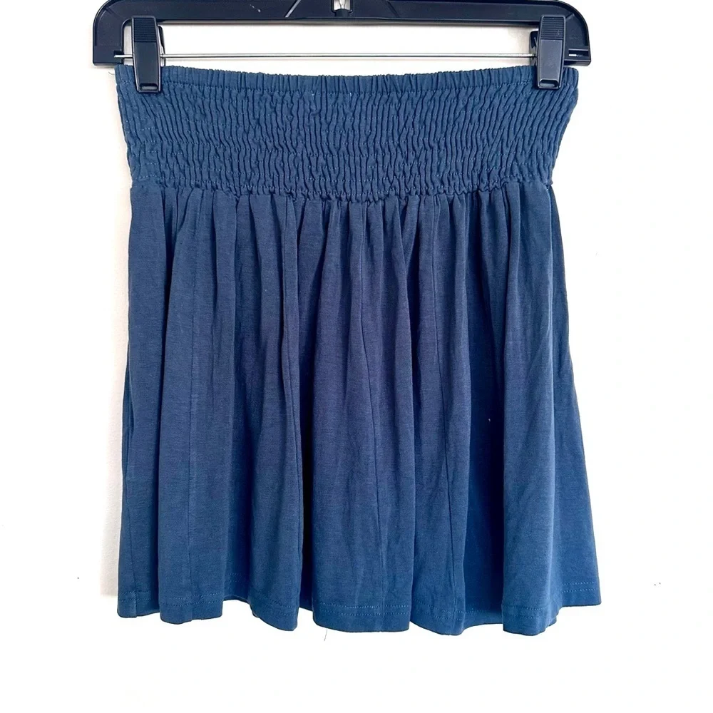 EARTHBOUND Navy A-Line Mini Skirt Elastic Waist Size Medium